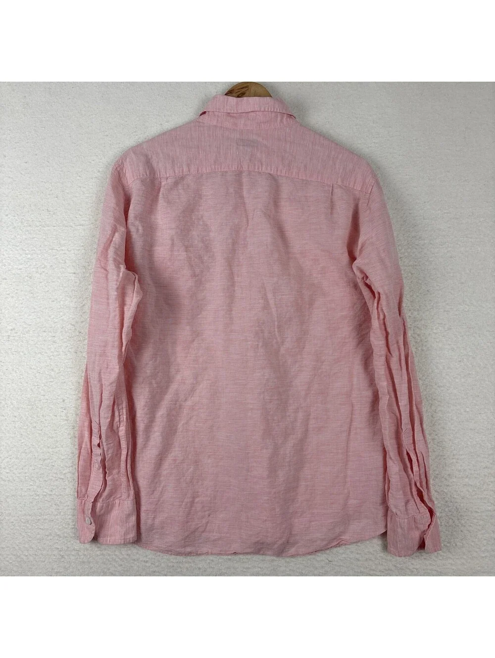 J.Crew Mens Slim Fit Baird McNutt Irish Linen Button Down Shirt Pink Mens Large